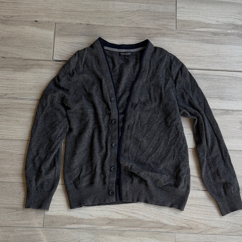 Banana Republic Dark Gray Cardigan Sweater